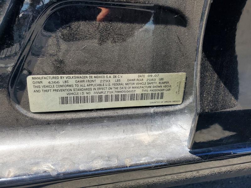 Продажа на аукционе авто 2008 Volkswagen Jetta, vin: 3VWRZ71K78M050602, номер лота: 66272616