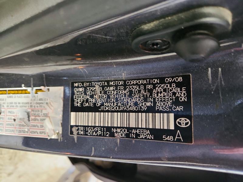 2009 Toyota Prius მანქანა იყიდება აუქციონზე, vin: JTDKB20UX93480139, აუქციონის ნომერი: 64188796
