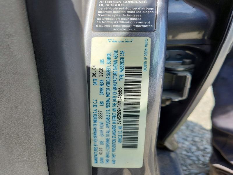 Продаж на аукціоні авто 2004 Volkswagen Jetta, vin: 3VWSR69M64M146586, номер лоту: 66625906