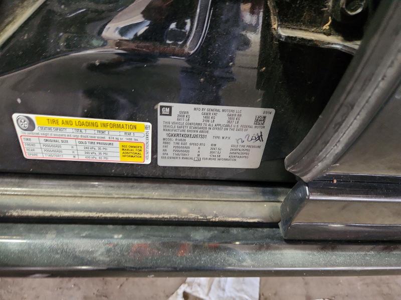 66905666 :رقم المزاد ، 1GKKRTKDXEJ267331 vin ، 2014 Gmc Acadia مزاد بيع