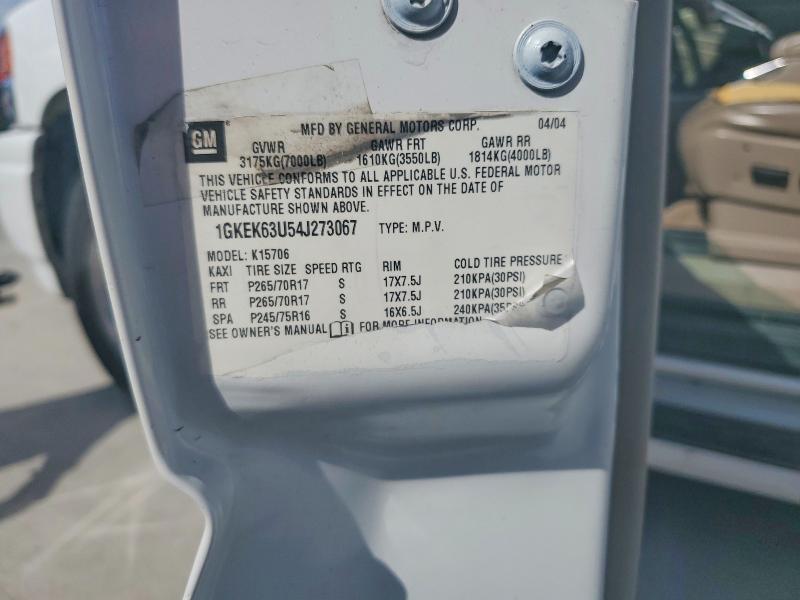64569686 :رقم المزاد ، 1GKEK63U54J273067 vin ، 2004 Gmc Yukon مزاد بيع