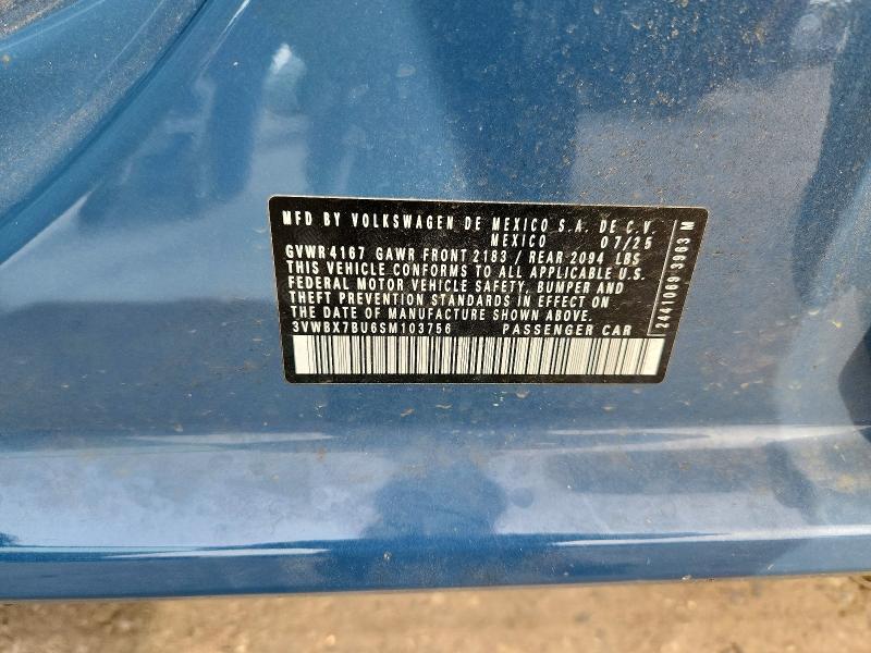 Aukcja sprzedaży 2025 Volkswagen Jetta, vin: 3VWBX7BU6SM103756, numer aukcji: 64826096