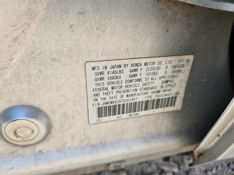 Aukcja sprzedaży 2007 Honda Accord, vin: JHMCM56397C003907, numer aukcji: 64260436