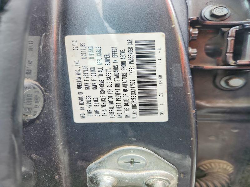Aukcja sprzedaży 2012 Honda Accord, vin: 1HGCP2F30CA197502, numer aukcji: 63501706
