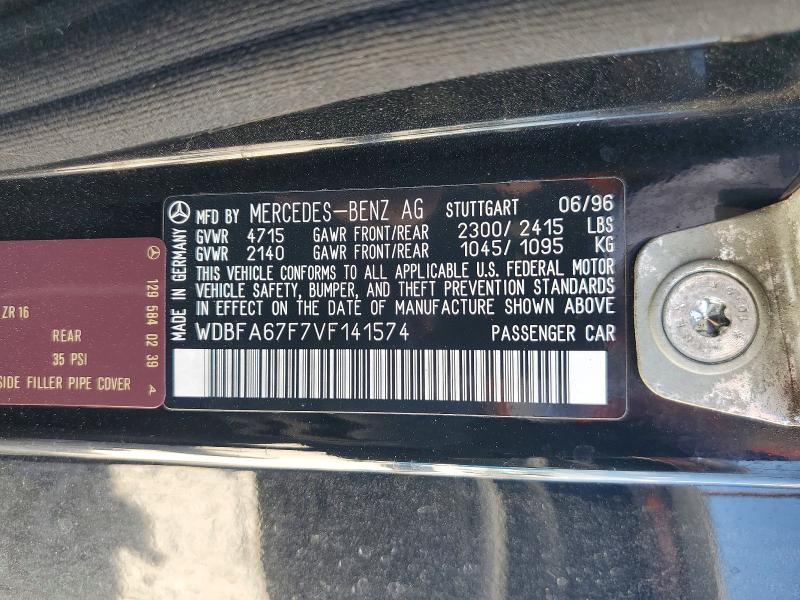 Продажа на аукционе авто 1997 Mercedes-benz Sl, vin: WDBFA67F7VF141574, номер лота: 64972606