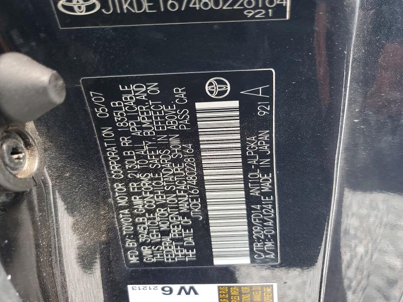 Aukcja sprzedaży 2008 Scion Tc, vin: JTKDE167480228164, numer aukcji: 64591536