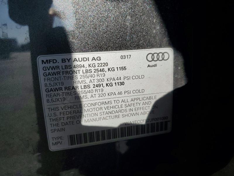 Продажа на аукционе авто 2018 Audi Q3, vin: WA1ECCFS7JR001080, номер лота: 63768686