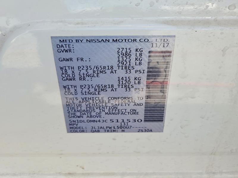 2018 Infiniti Qx60 მანქანა იყიდება აუქციონზე, vin: 5N1DL0MN4JC511530, აუქციონის ნომერი: 66190906
