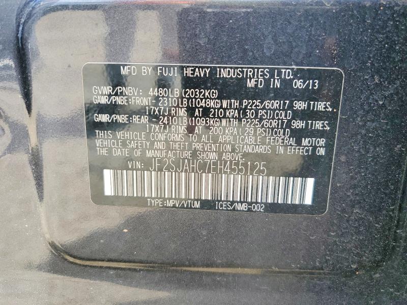 Продажа на аукционе авто 2014 Subaru Forester, vin: JF2SJAHC7EH455125, номер лота: 65024056