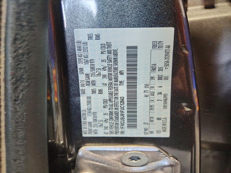 64080256 :رقم المزاد ، 1FMCU9J91FUC12843 vin ، 2015 Ford Escape مزاد بيع