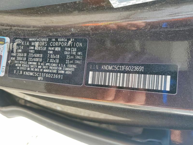 63805236 :رقم المزاد ، KNDMC5C11F6023691 vin ، 2015 Kia Sedona مزاد بيع