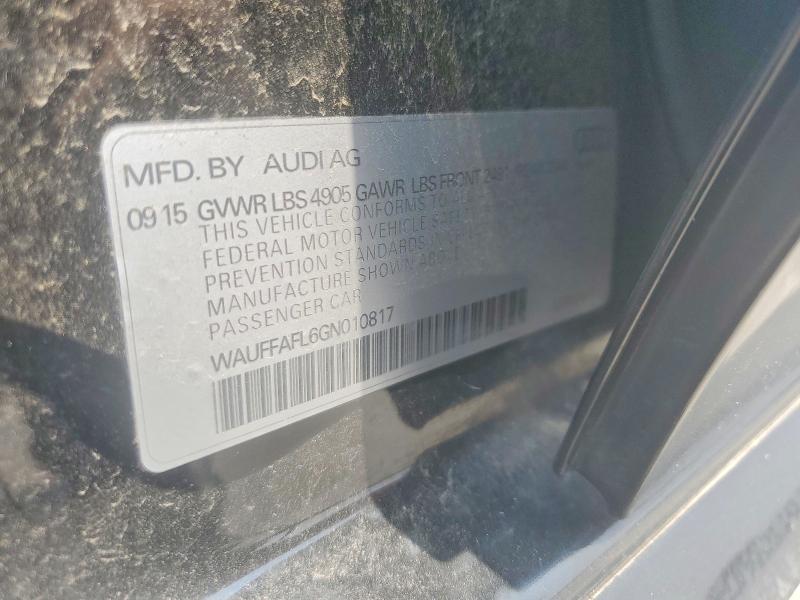 63640716 :رقم المزاد ، WAUFFAFL6GN010817 vin ، 2016 Audi A4 مزاد بيع