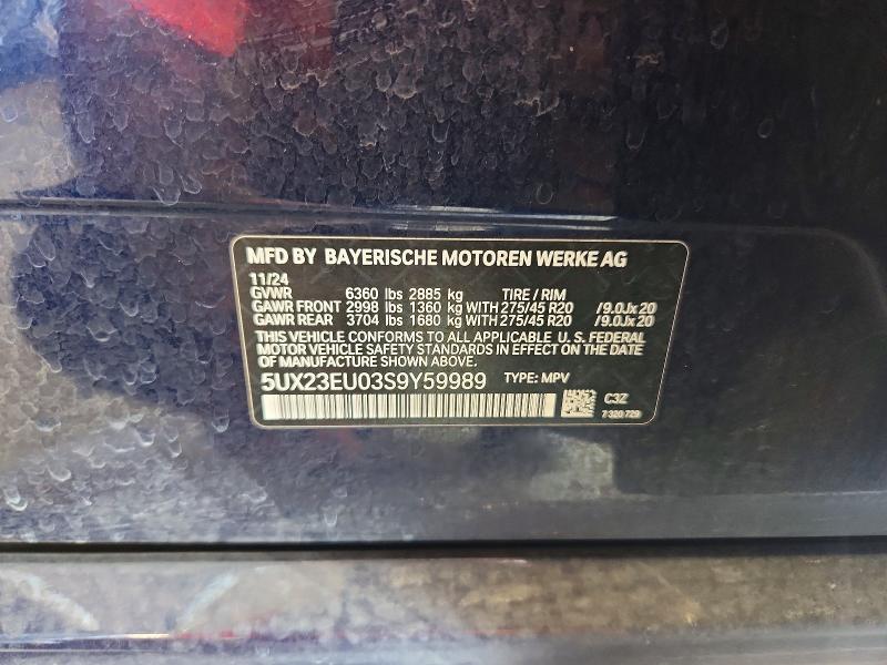 Aukcja sprzedaży 2025 Bmw X5, vin: 5UX23EU03S9Y59989, numer aukcji: 66437696