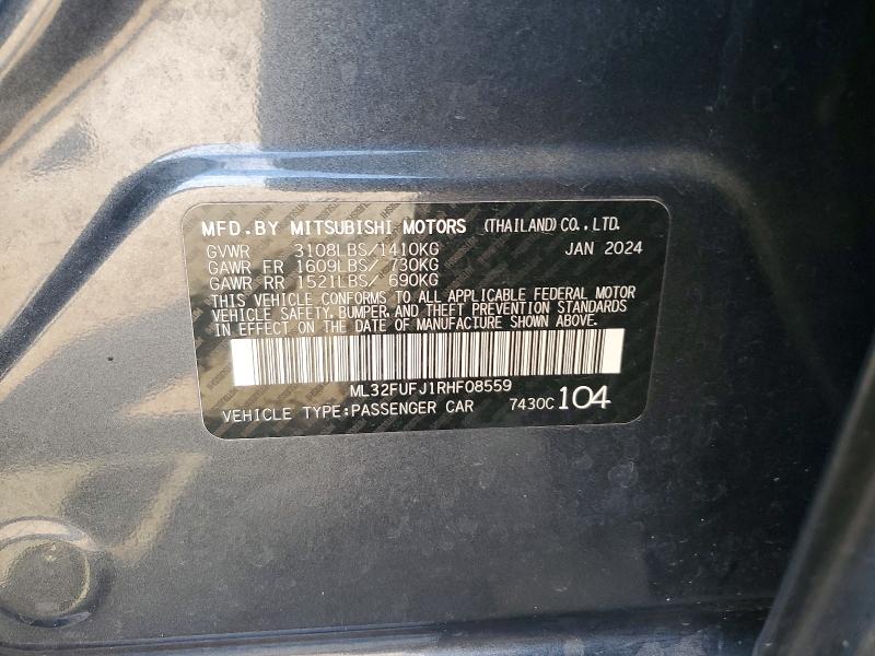 Продаж на аукціоні авто 2024 Mitsubishi Mirage, vin: ML32FUFJ1RHF08559, номер лоту: 64382876