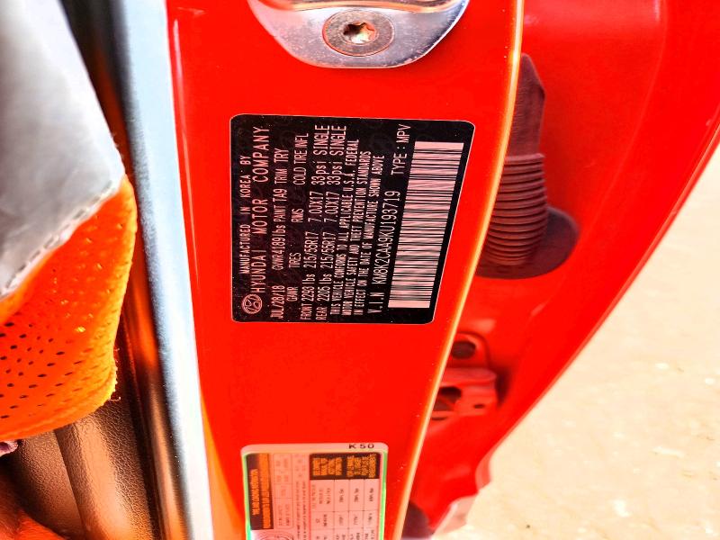 66890246 :رقم المزاد ، KM8K2CAA9KU193719 vin ، 2019 Hyundai Kona مزاد بيع