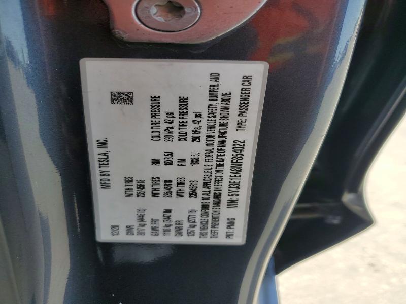 Продаж на аукціоні авто 2021 Tesla Model 3, vin: 5YJ3E1EA8MF854022, номер лоту: 65656636