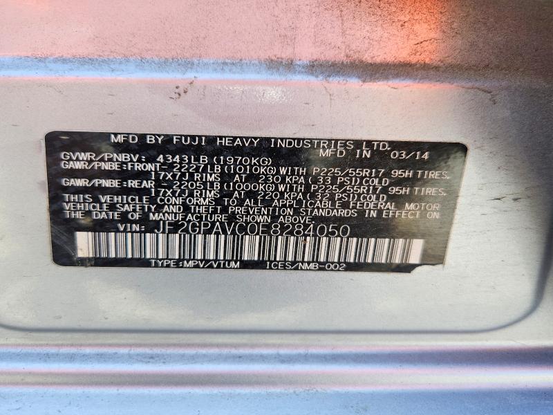 2014 Subaru Xv Crosstrek მანქანა იყიდება აუქციონზე, vin: JF2GPAVC0E8284050, აუქციონის ნომერი: 65189806