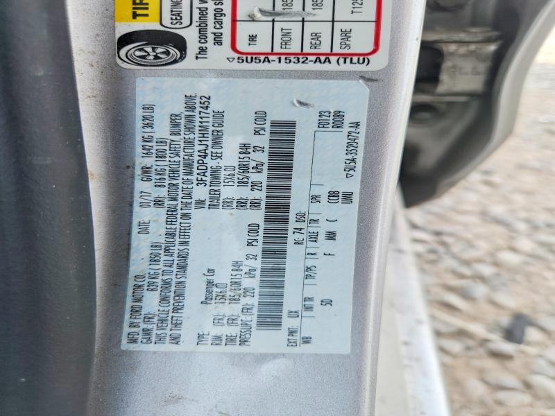 Aukcja sprzedaży 2017 Ford Fiesta, vin: 3FADP4AJ1HM117452, numer aukcji: 64803346