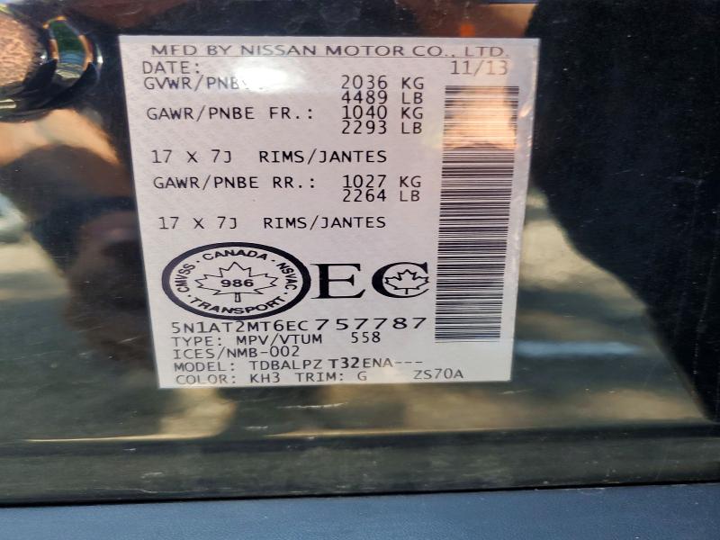 Продаж на аукціоні авто 2014 Nissan Rogue, vin: 5N1AT2MT6EC757787, номер лоту: 63363246