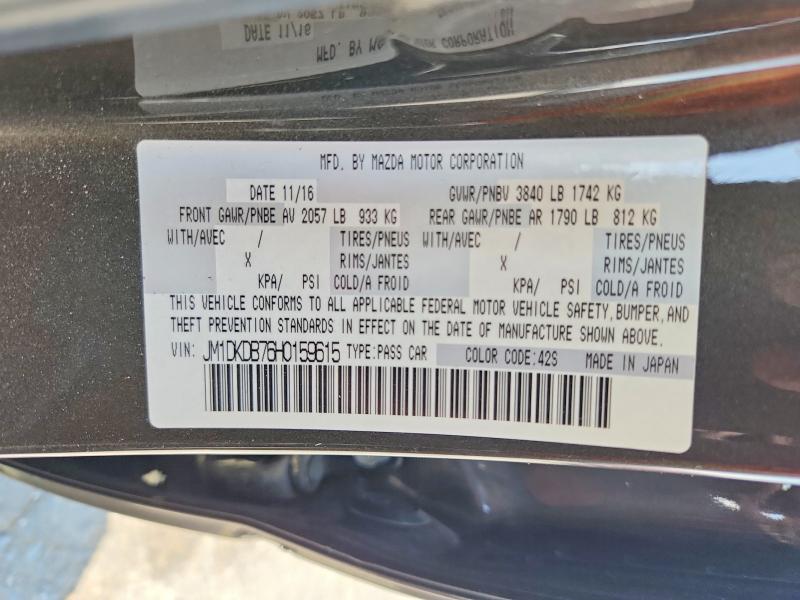 Aukcja sprzedaży 2017 Mazda Cx-3, vin: JM1DKDB76H0159615, numer aukcji: 65039676