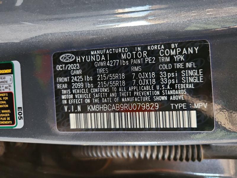 Aukcja sprzedaży 2024 Hyundai Kona, vin: KM8HBCAB9RU079829, numer aukcji: 64148596