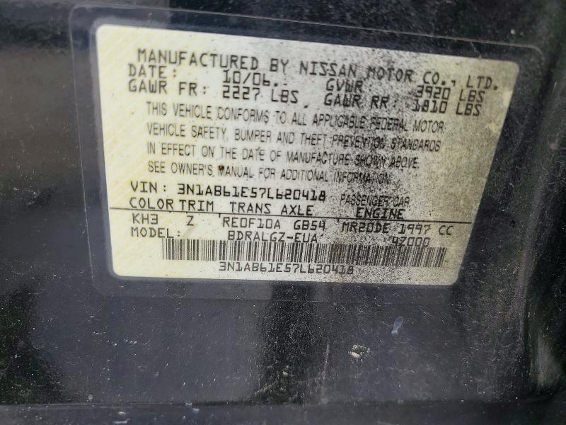 Продажа на аукционе авто 2007 Nissan Sentra, vin: 3N1AB61E57L620418, номер лота: 64045486