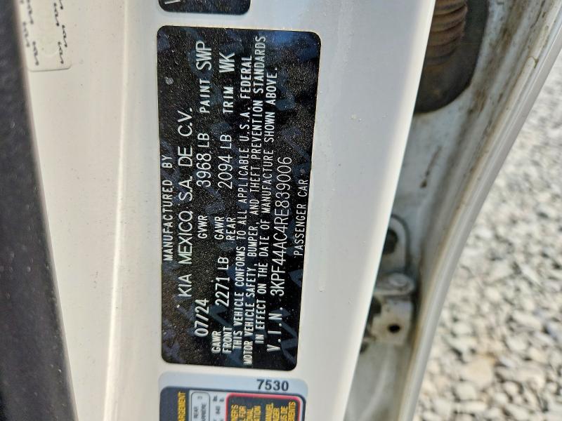 Aukcja sprzedaży 2024 Kia Forte, vin: 3KPF44AC4RE839006, numer aukcji: 64098196