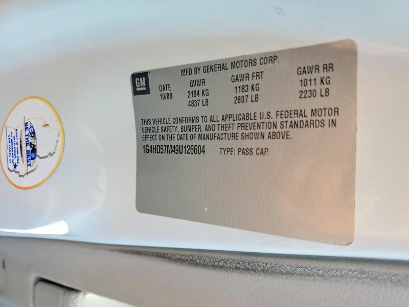 Продаж на аукціоні авто 2009 Buick Lucerne, vin: 1G4HD57M49U126604, номер лоту: 64589166