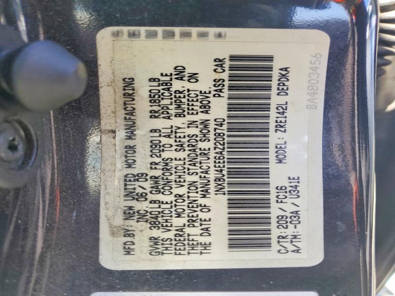 Aukcja sprzedaży 2010 Toyota Corolla, vin: 1NXBU4EE6AZ208740, numer aukcji: 66793056