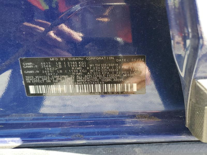 65368286 :رقم المزاد ، 4S4GUHM65R3794548 vin ، 2024 Subaru Crosstrek مزاد بيع