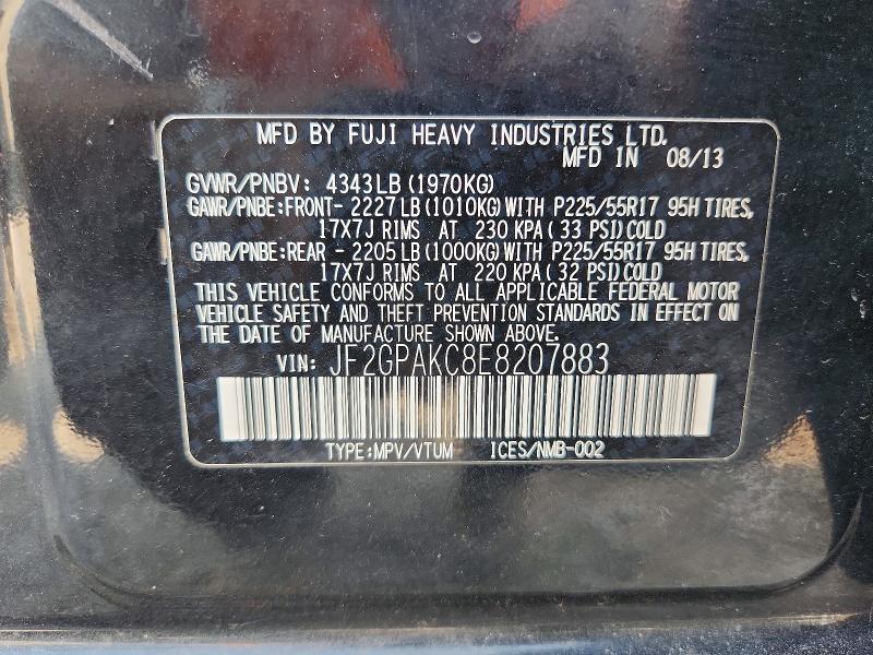 Продаж на аукціоні авто 2014 Subaru Xv Crosstrek, vin: JF2GPAKC8E8207883, номер лоту: 64398656