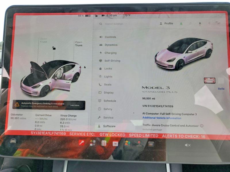 Продажа на аукционе авто 2020 Tesla Model 3, vin: 5YJ3E1EA1LF741169, номер лота: 63792566