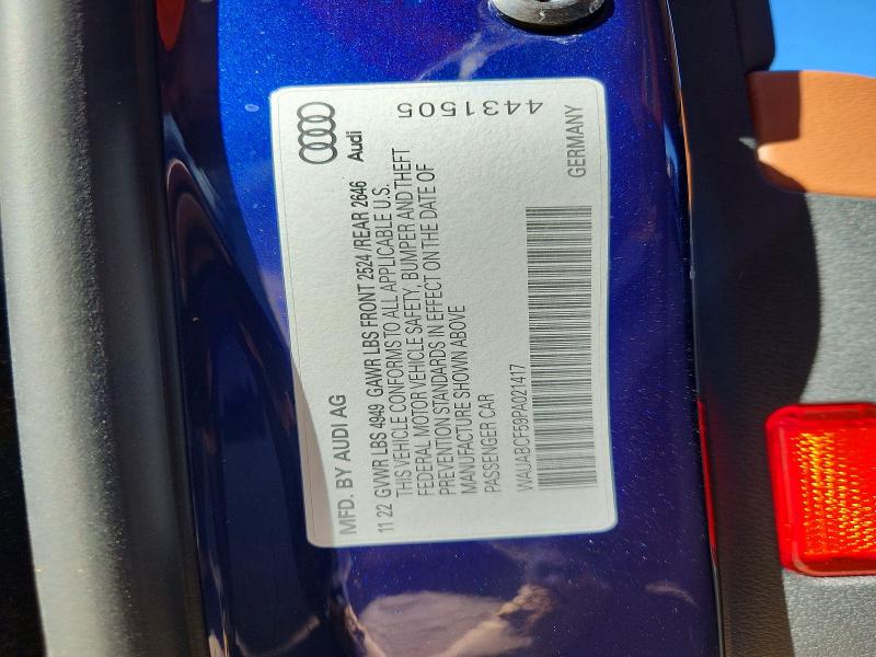 64957666 :رقم المزاد ، WAUABCF59PA021417 vin ، 2023 Audi A5 مزاد بيع