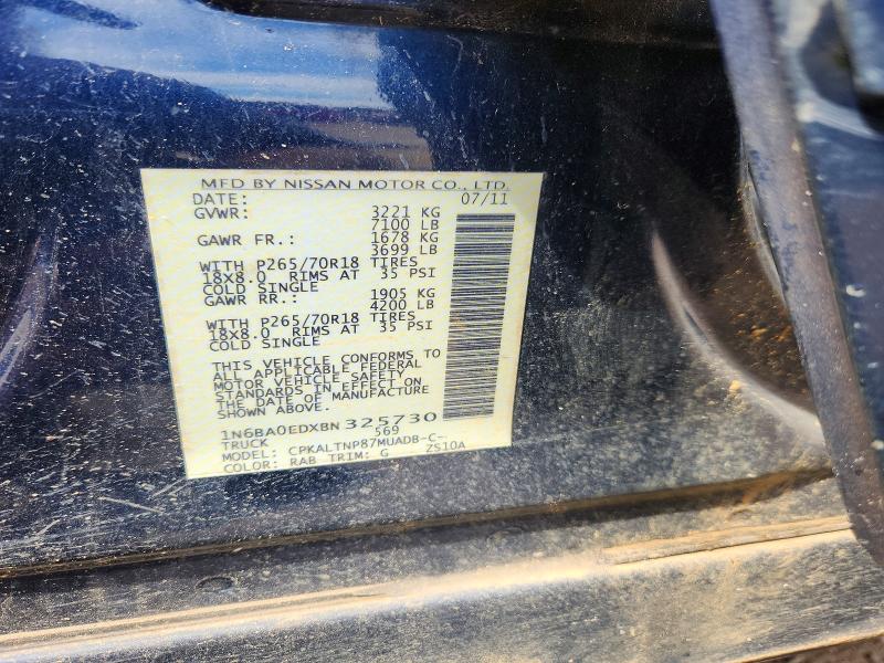 Aukcja sprzedaży 2011 Nissan Titan, vin: 1N6BA0EDXBN325730, numer aukcji: 67013416