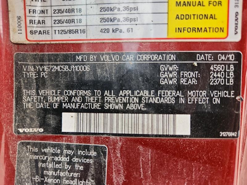 Продаж на аукціоні авто 2011 Volvo C70, vin: YV1672MC5BJ110006, номер лоту: 63487466