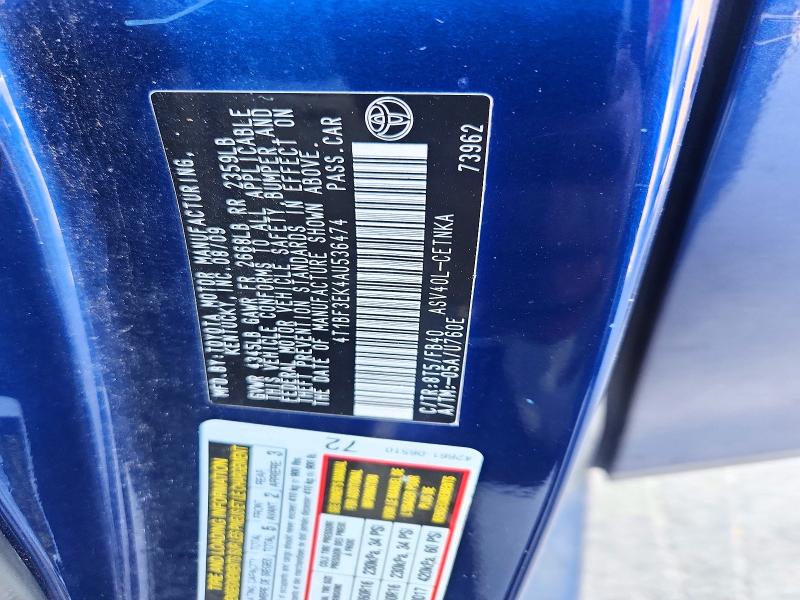 Aukcja sprzedaży 2010 Toyota Camry, vin: 4T1BF3EK4AU536474, numer aukcji: 65532096