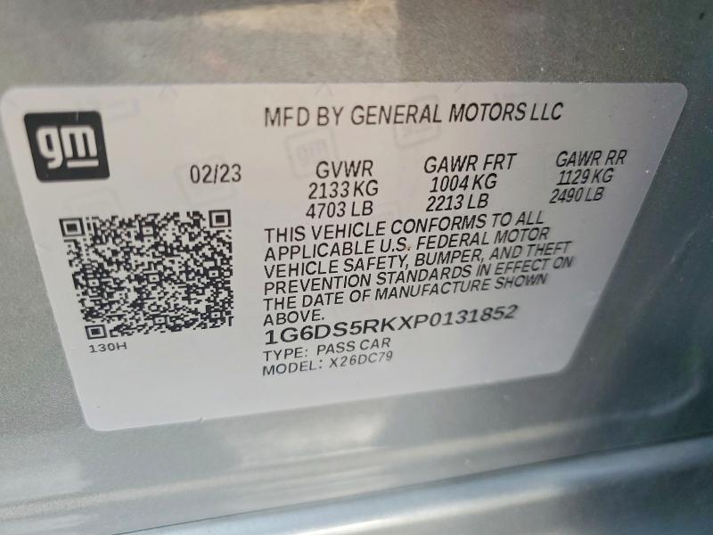 64738456 :رقم المزاد ، 1G6DS5RKXP0131852 vin ، 2023 Cadillac Ct5 مزاد بيع