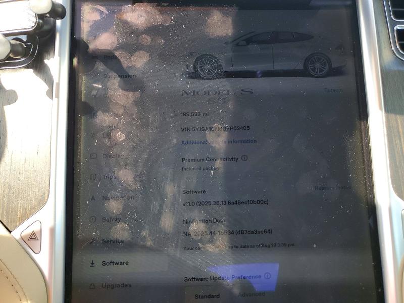 2013 Tesla Model S მანქანა იყიდება აუქციონზე, vin: 5YJSA1CN8DFP03405, აუქციონის ნომერი: 65992726