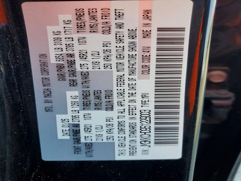 65146696 :رقم المزاد ، JM3KKCHD9S1229003 vin ، 2025 Mazda Cx-90 مزاد بيع