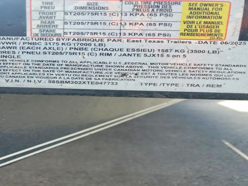 Продаж на аукціоні авто 2026 East Texas Unknown, vin: 58SBM202XTE047733, номер лоту: 66783286