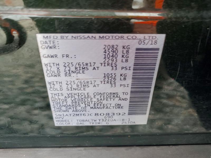 Продаж на аукціоні авто 2018 Nissan Rogue, vin: 5N1AT2MT6JC808392, номер лоту: 63255206