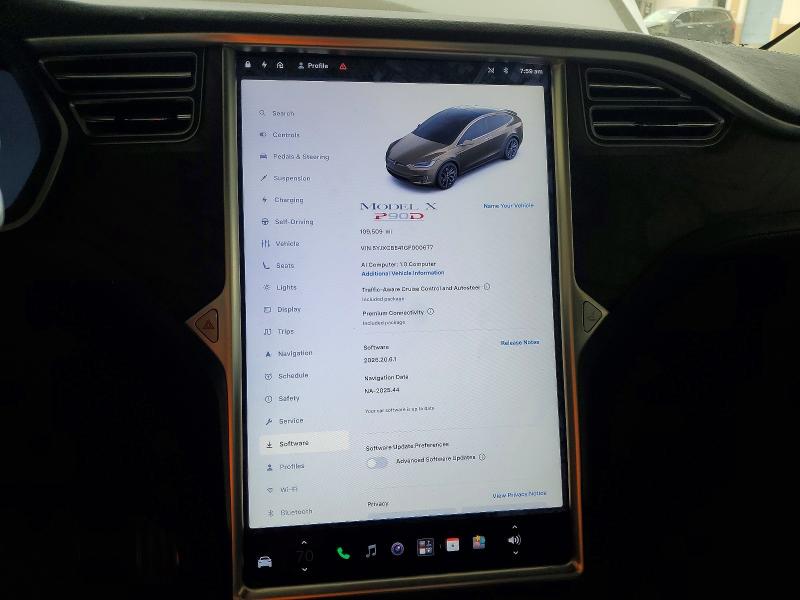 Aukcja sprzedaży 2016 Tesla Model X, vin: 5YJXCBE41GF000677, numer aukcji: 64054366