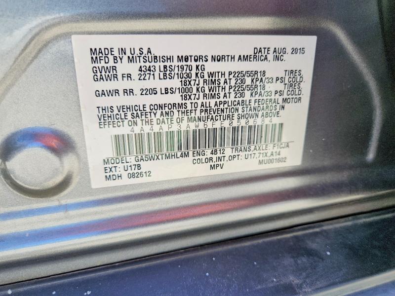 63464066 :رقم المزاد ، 4A4AP3AW6FE050684 vin ، 2015 Mitsubishi Outlander Sport مزاد بيع