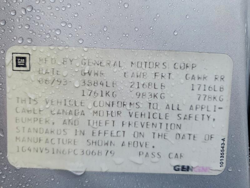 61231186 :رقم المزاد ، 1G4NV51N6PC306879 vin ، 1993 Buick Skylark مزاد بيع