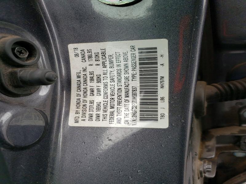 Aukcja sprzedaży 2018 Honda Civic, vin: 2HGFC2F58JH587837, numer aukcji: 63705336