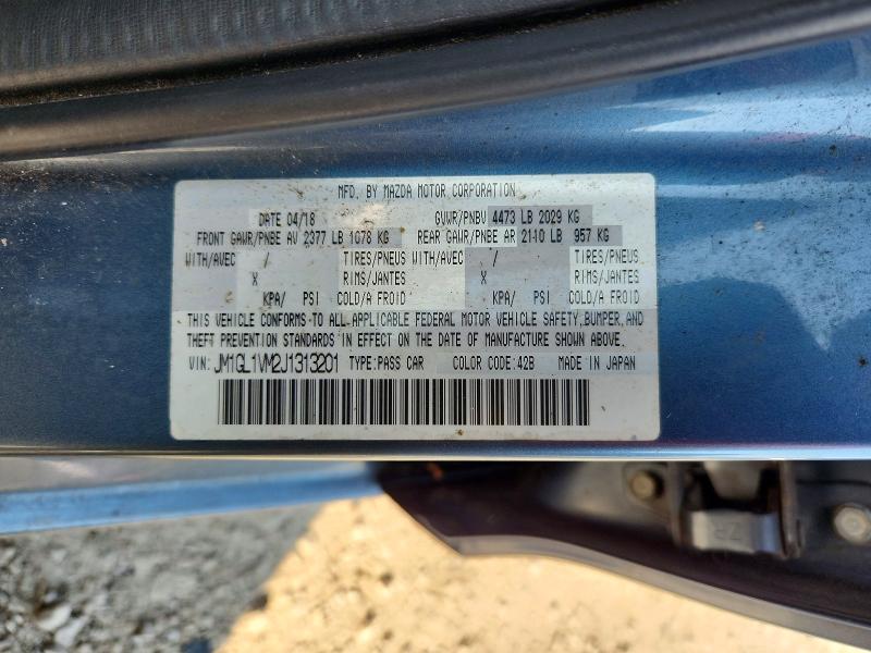 2018 Mazda 6 მანქანა იყიდება აუქციონზე, vin: JM1GL1VM2J1313201, აუქციონის ნომერი: 66058496