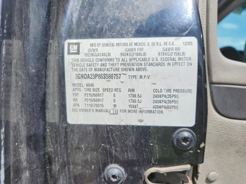 65691626 :رقم المزاد ، 3GNDA23P86S588757 vin ، 2006 Chevrolet Hhr مزاد بيع