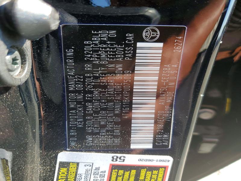 63778376 :رقم المزاد ، 4T1G11BKXPU075089 vin ، 2023 Toyota Camry مزاد بيع