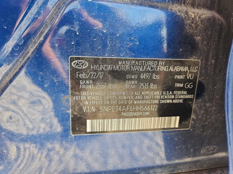 Продаж на аукціоні авто 2017 Hyundai Sonata, vin: 5NPE34AF6HH566122, номер лоту: 64057206