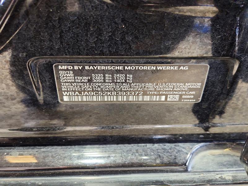 Aukcja sprzedaży 2019 Bmw 530e, vin: WBAJA9C52KB393372, numer aukcji: 65680786